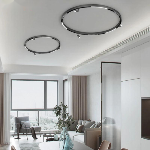 Modern Round Magnetic Track Lights design led Lamp Magnetic Rail Ceiling System Indoor Track Lighting Spot Rail Spotlights