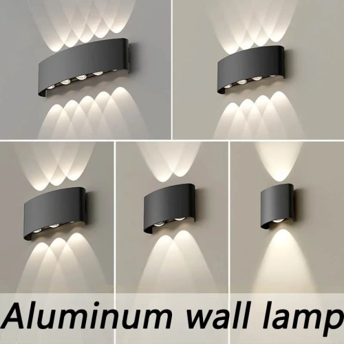Aluminum LED Wall Light 110V 220V  Waterproof Light Outdoor  Up Down Wall Mount Lights Stairway Corridor Garden Lights Outdoor
