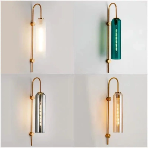 Glass Wall Lamp for Bedroom Bedside Living Room Hallway Restaurant Bar Sconce Light Fixture Bathroom Outdoor Indoor Lighting