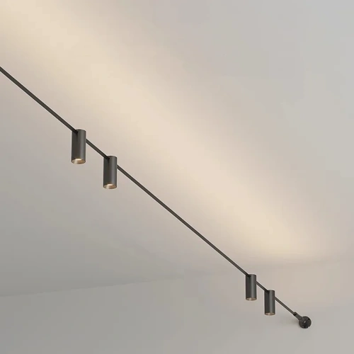 Diy Long LED Skyline Steel Strip Luminous Linear No Main Light Decoration, Modern Minimalist Creative Exhibition Hall Wall Light