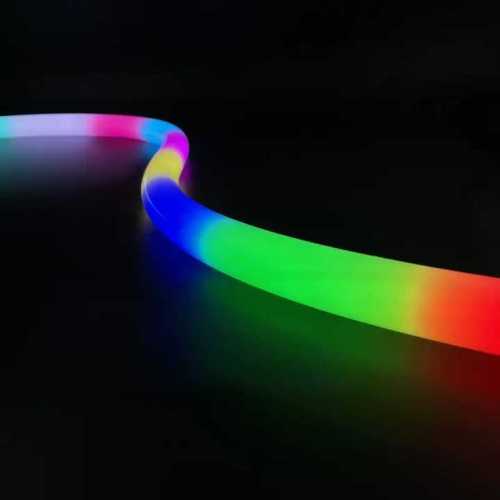 12/24V Smart RGB+IC  All Around Bending 360 Degree Food Grade Silicone  D25  Neon Flex Lights for Hotel Bars Dec