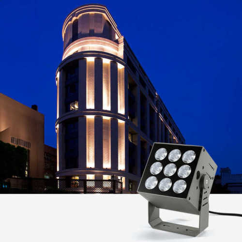 Narrow Beam Angle 3 Corner Led Projection Lights Wall Colorful Outdoor Ip67 Waterproof Led Outdoor Spotlight