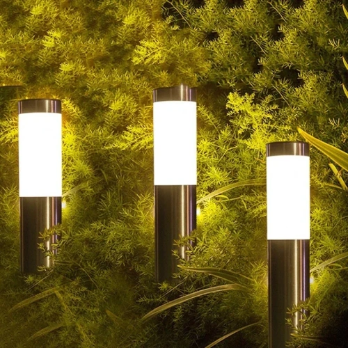 1/2/4/10 Pack 600mah Solar Garden Pathway Lights Outdoor LED Lighting Ground Plug Bollard Light for Patio, Gardens,Pathways,Lawn