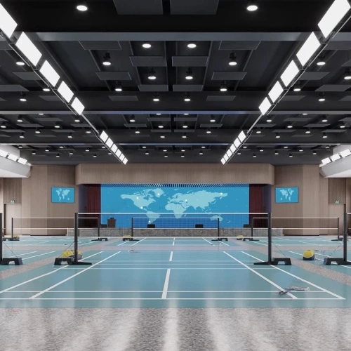 Indoor Badminton Court Light Anti-Glare LED Shadowless Honeycomb Grid Design Ping-Pong Gymnasium Aluminum Material Pendant AR111