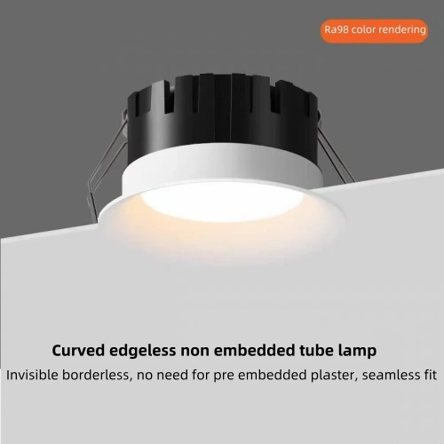 LED embedded tube light circular anti glare ceiling light hole size 75cm 12W dimming ceiling light indoor lighting spotlight