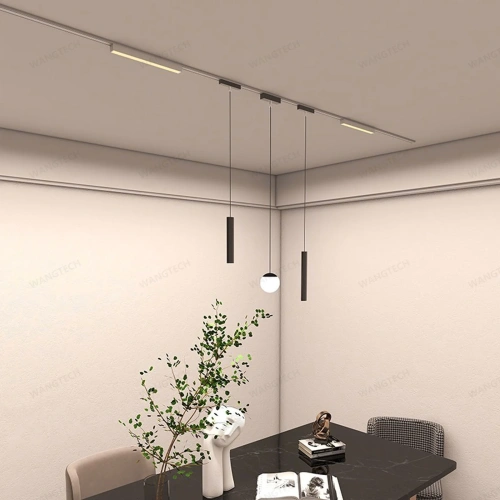 T26 Tuya Zigbee ultra thin Magnetic Track Light Surface-Mount Aluminium LED DC48V Alexa Home-Assistant Flood Spot Black White