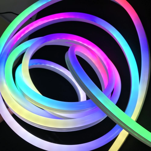 10mm*23mmm 5m DC24V WS2811 60LEDs/m(10pixes/m) LED smart pixel neon strip;flexible;IP67 rated;3 core