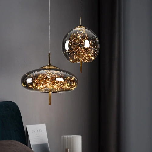 Modern Led Pendant Lamp Glass Ceiling Hanging Lights Fixture Luminaire Chandeliers Lustres Suspension Luminaire Bedroom Decor