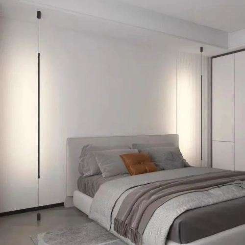2025 Modern Minimalist Black LED Floor Lamp Decoration Home Lighting Living Room Bedroom Bedside Chandelier Indoor Lighting Fixt