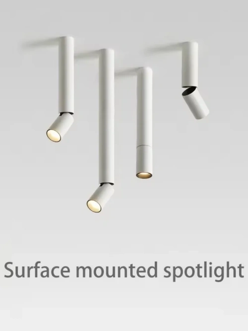 2025 New LED Spotlights Surface Mounted Ceiling Lamp Adjustable Aluminum White Black COB 7W 12W For Home Kitchen Indoor Lighting