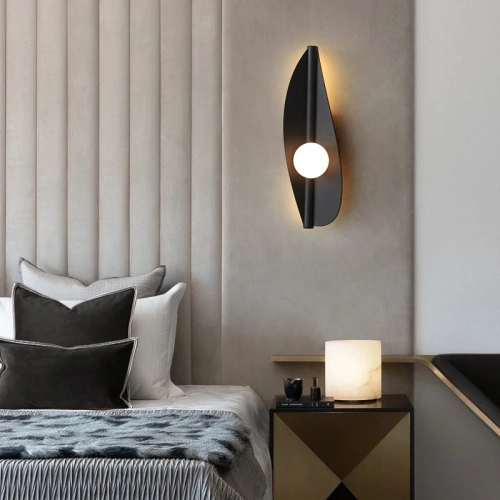 Bedside Wall lamp Leaf lamps bedroom, living room, background wall, corridor Atmosphere Wall light